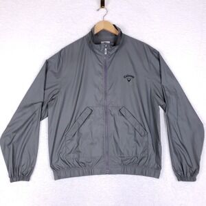 Callaway Golf Full Zip Windbreaker Jacket Size Large Grey